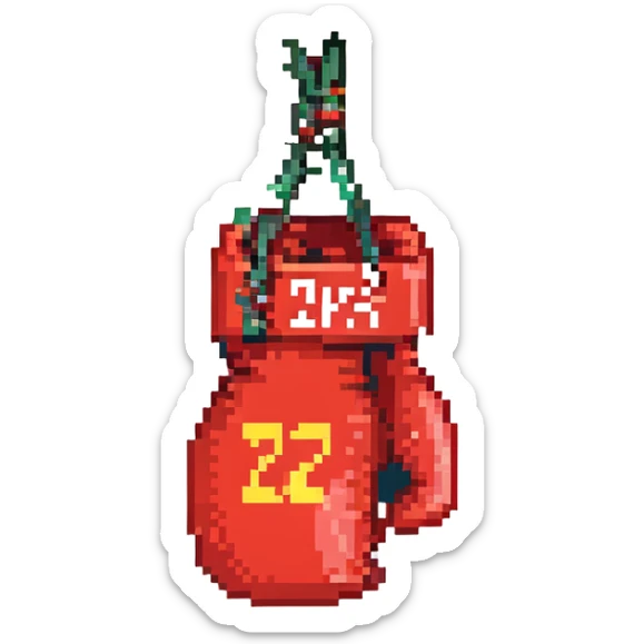 красные боксерские перчатки с надписью "23", no background sticker