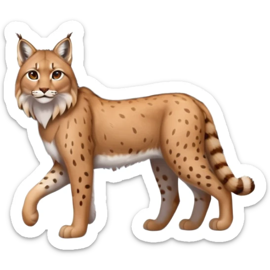 Eurasian Lynx walking in the snow beautiful aesthetic, snowy ground, snow falling around, wooden pine trees in the background, full aesthetic scenic image scenery realistic photo realism sticker