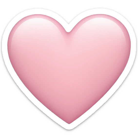 Light pink heart sticker