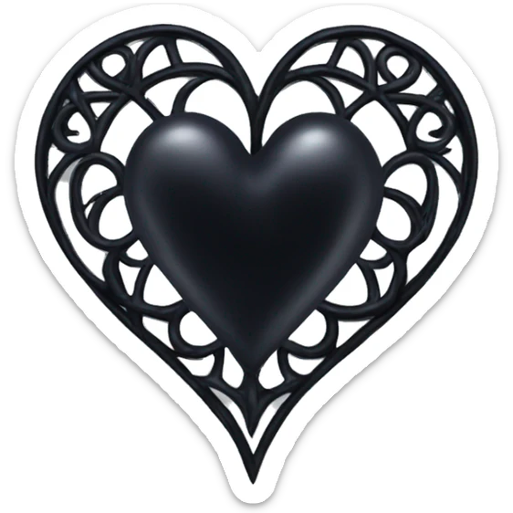 Gothic heart sticker