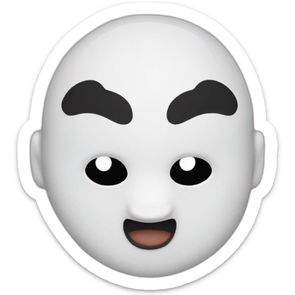 panda mask, only covering top half of face, male, no hair sticker