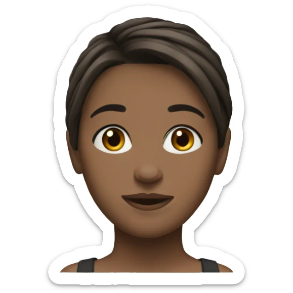 short blunt french girl hair girl brunette sticker