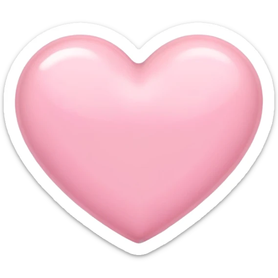 Pastel pink heart  sticker