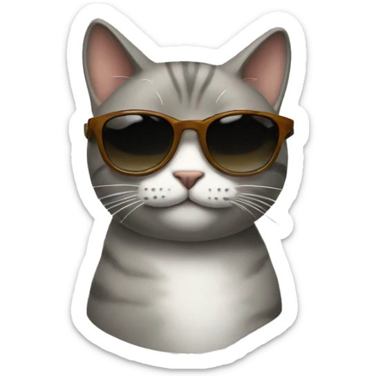 Cat with sunglasses sticker