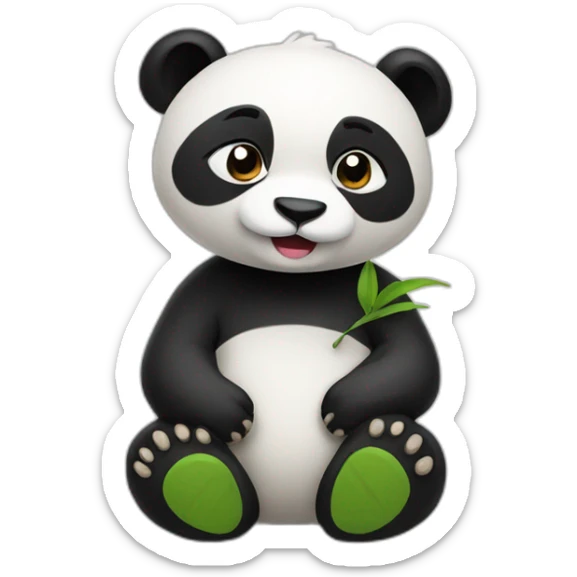 Mother panda bear sticker