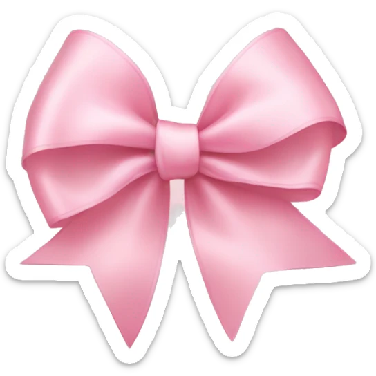 light pink ribbon bow sticker