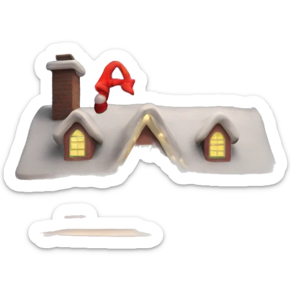 A house christmas with lights and the roober(grinch) in the winod  sticker