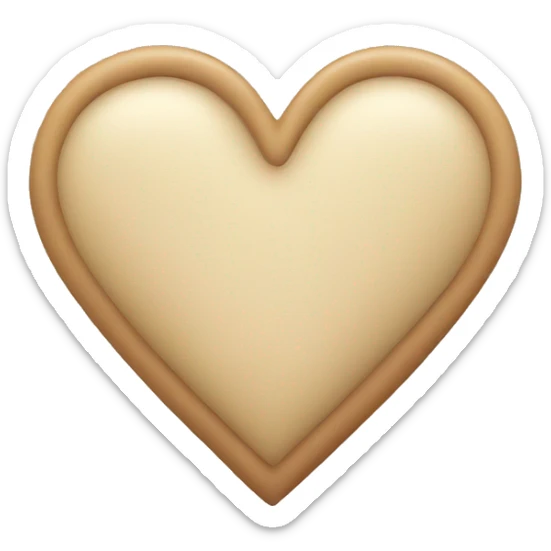 Beige heart sticker