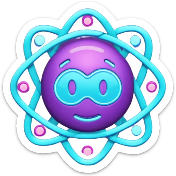 futuristic minimalistic emoji icon, glowing letters "SANG" made of three neon lines merging together, representing Storm, Atom and NoizeGames, neon purple (#8B5CF6) and cyan (#00E0FF) glow, dark tech background, unity and energy vibe, 1:1 aspect ratio sticker