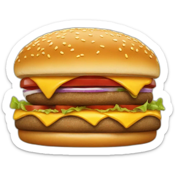 A tall burger sticker