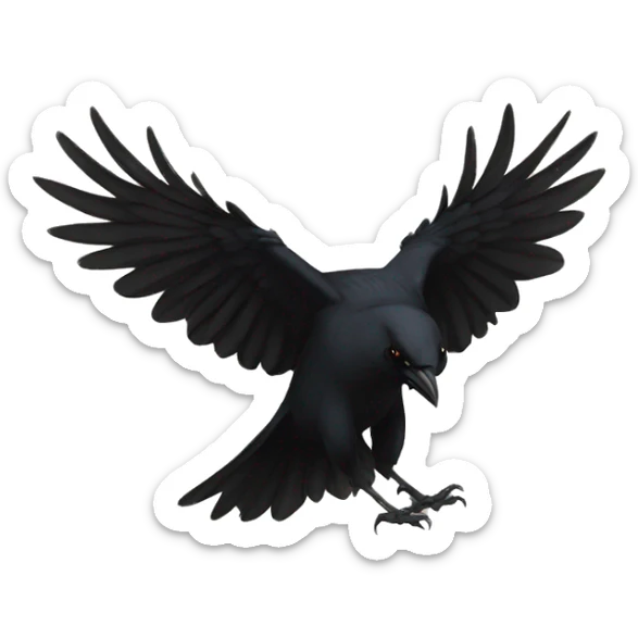 Crow attack  sticker