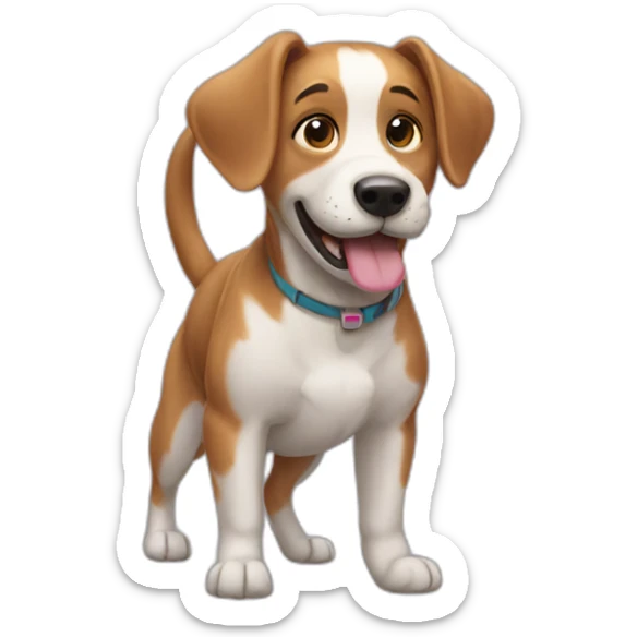 dog happy sticker