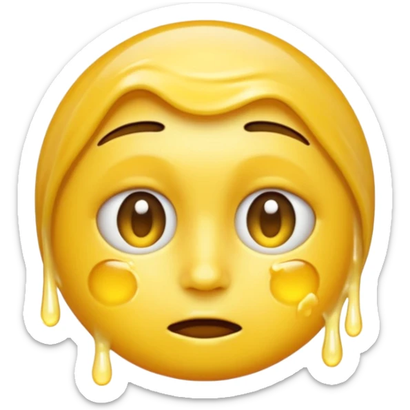 I want the emoji to be dizzy and sweaty and sweaty and transparent with yellow skin color sticker