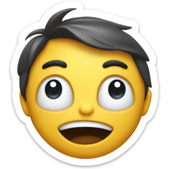 classic emoji face with tongue all the way out eyes wide and swinging head side to side sticker