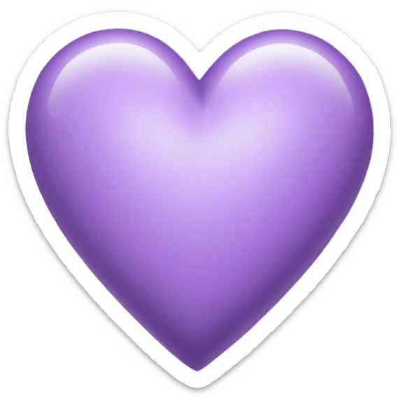 light purple heart sticker