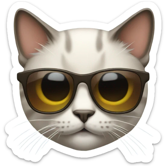 Cat with sunglasses sticker