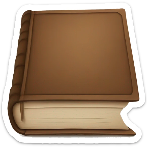 brown book sticker