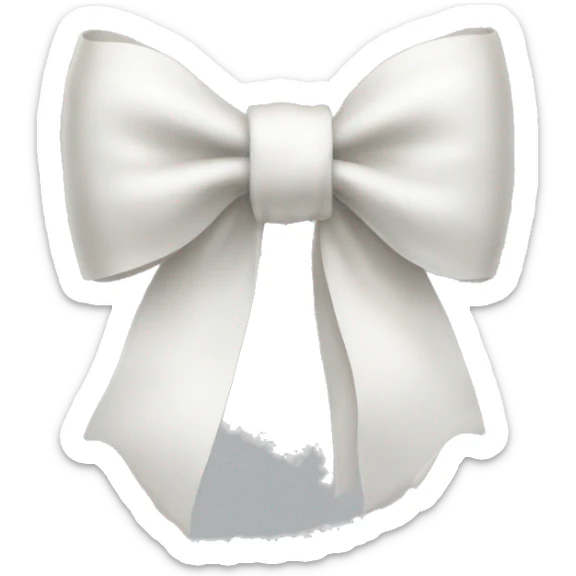 white bow sticker