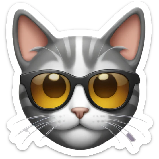 Cat with sunglasses sticker