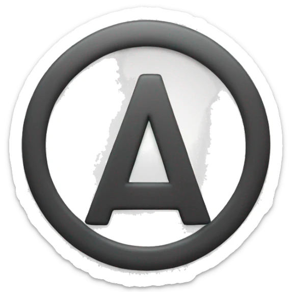 Letter A sticker
