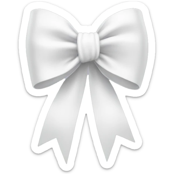 white bow sticker