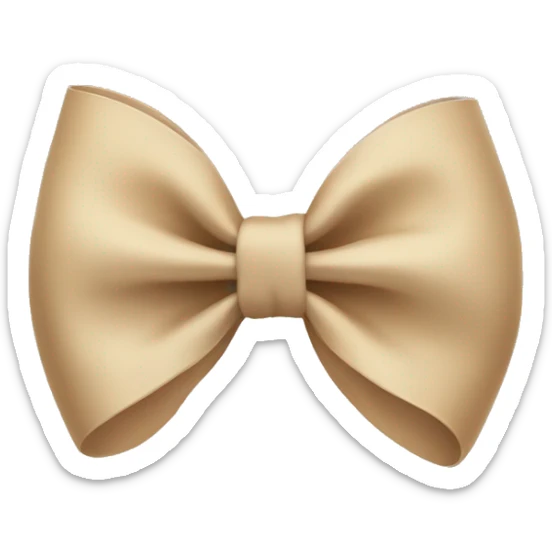 Beige bow sticker