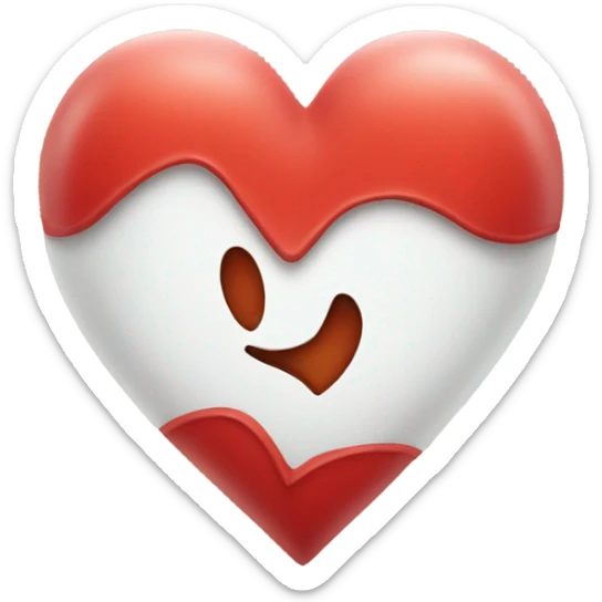 light red heart sticker