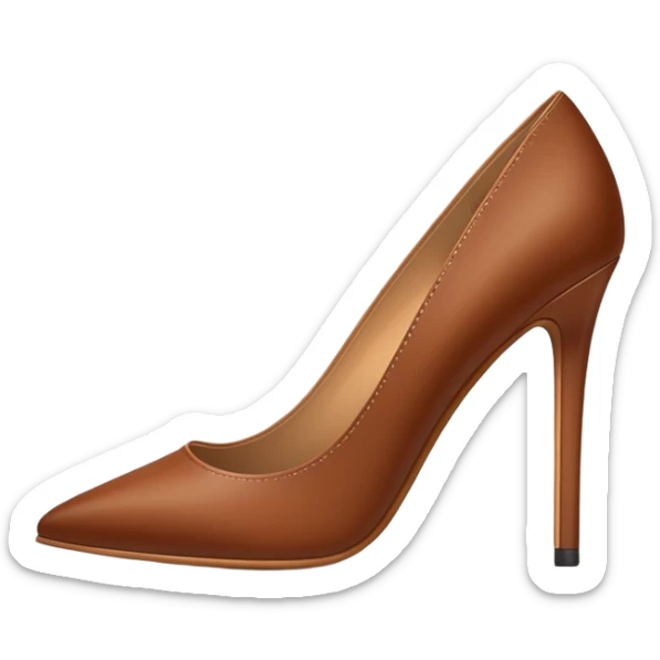 Brown heel sticker