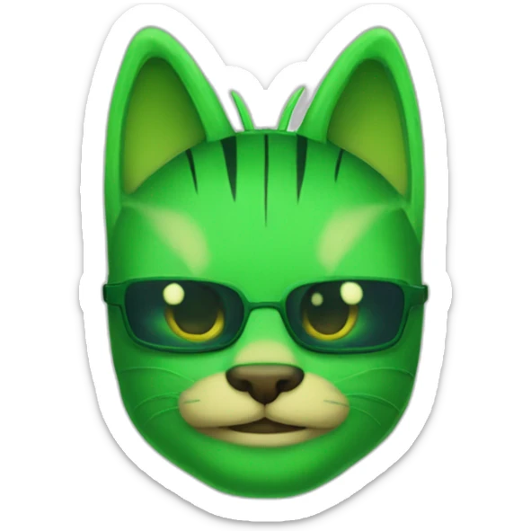 jim carrey in the film the mask wearing a green cat costume sticker