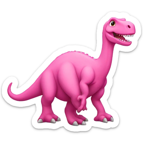 Pink dinosaur  sticker