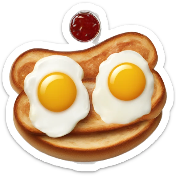 english breakfast consists of eggs sausage and butter and jam sticker