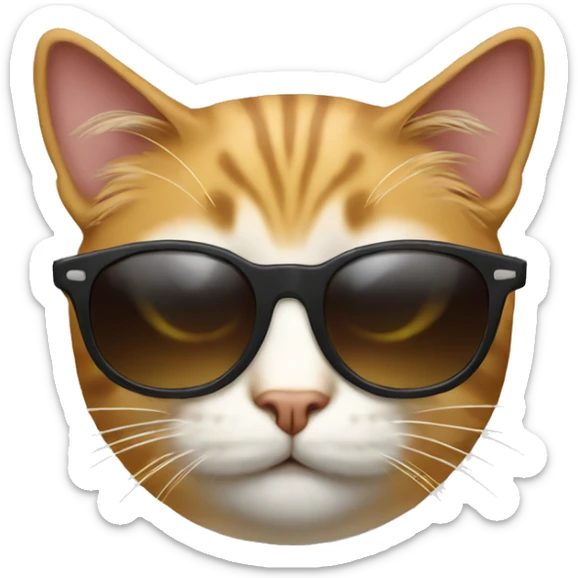 Cat with sunglasses sticker