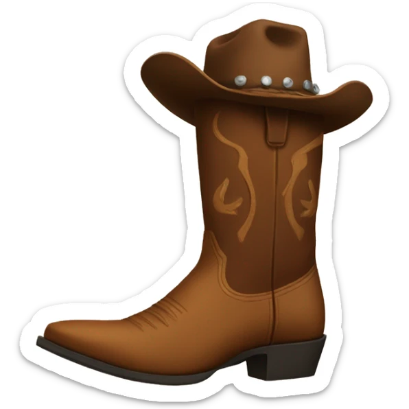 Cowboy boots sticker