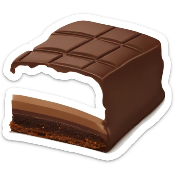 Piece of Dubai chocolate filled with pistaccio cream  sticker