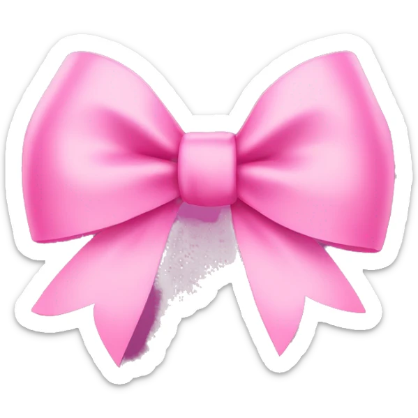 Pink bow sticker