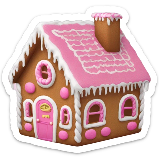 Pink gingerbread house  sticker