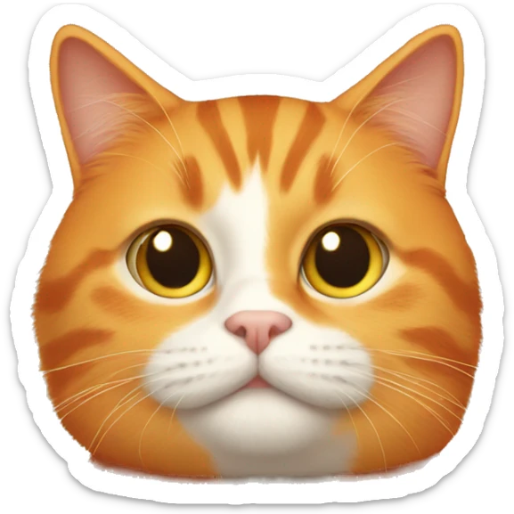 orange cat sticker