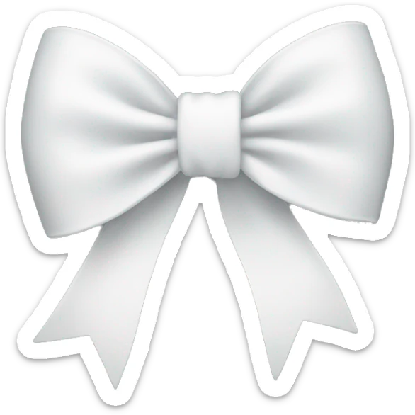 A white bow sticker
