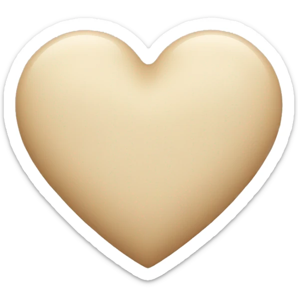 beige heart sticker