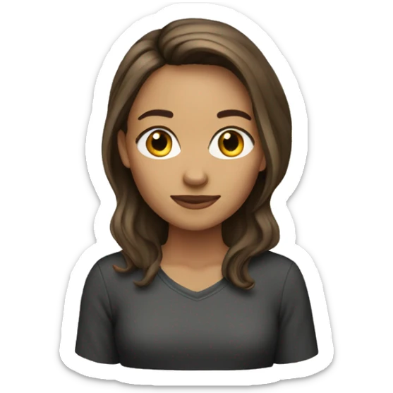 light brunette sticker