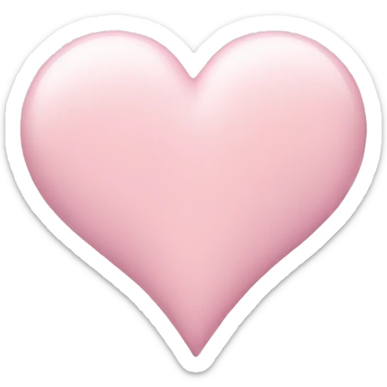 Pastel pink heart sticker
