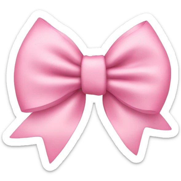 Baby pink bow sticker