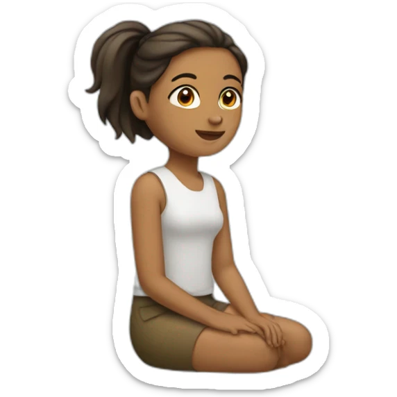 women sitting sticker