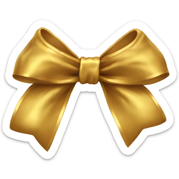Gold bow sticker