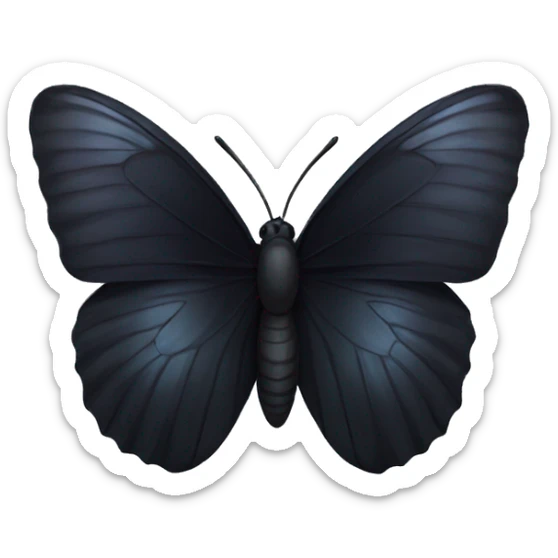 Black butterfly sticker