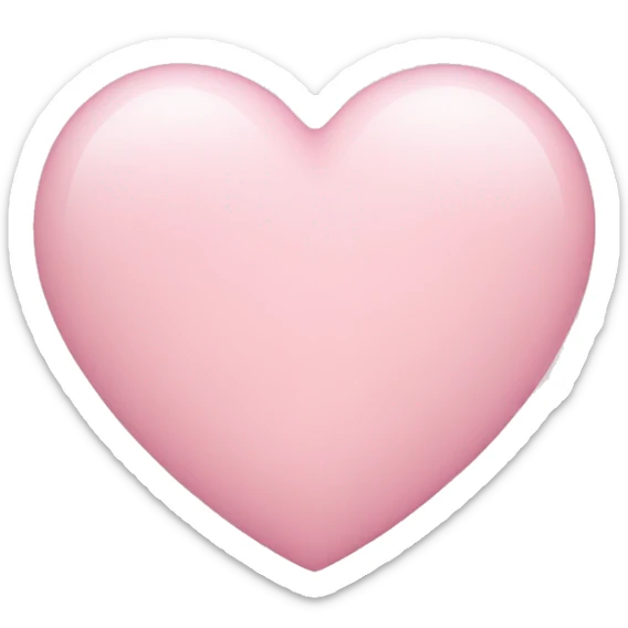 light pink heart sticker
