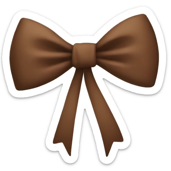 Brown bow sticker