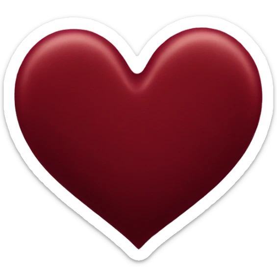 dark red heart sticker
