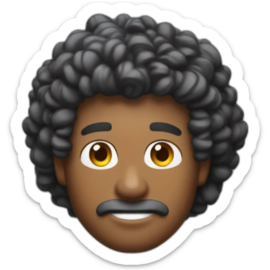 un homme avec cheveux bouclé qui porte un AirPods Max sticker