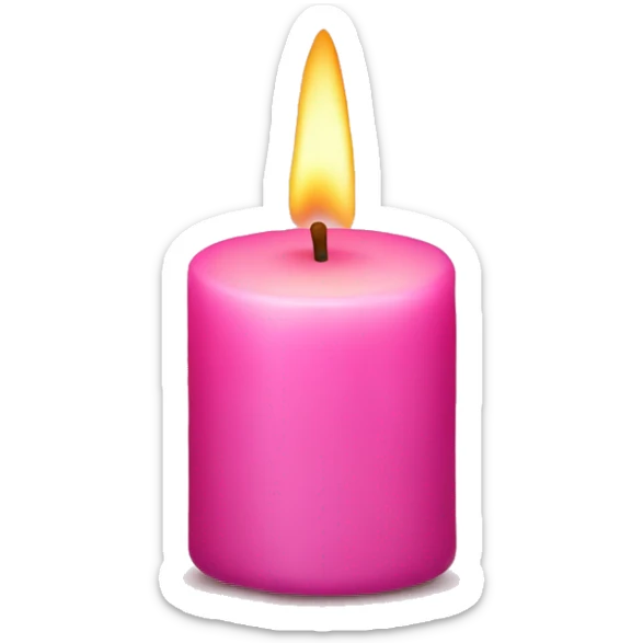 Pink candle  sticker